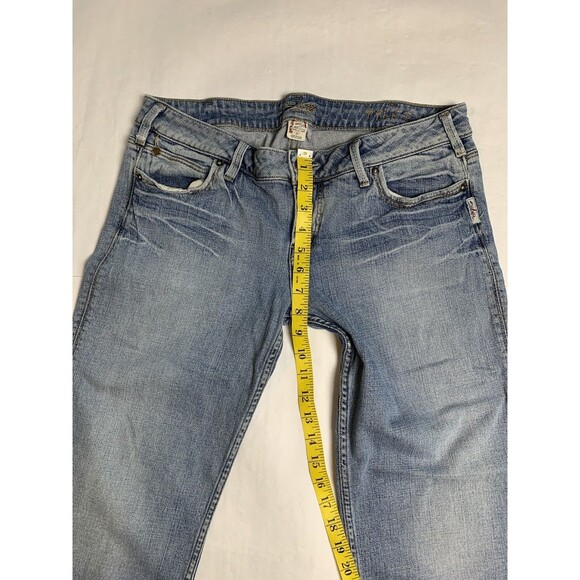 🌻2 for $20 🌻 SILVER Tyler Jeans Womens 33 Ankle Crop Blue Faded Retro - Picture 8 of 9